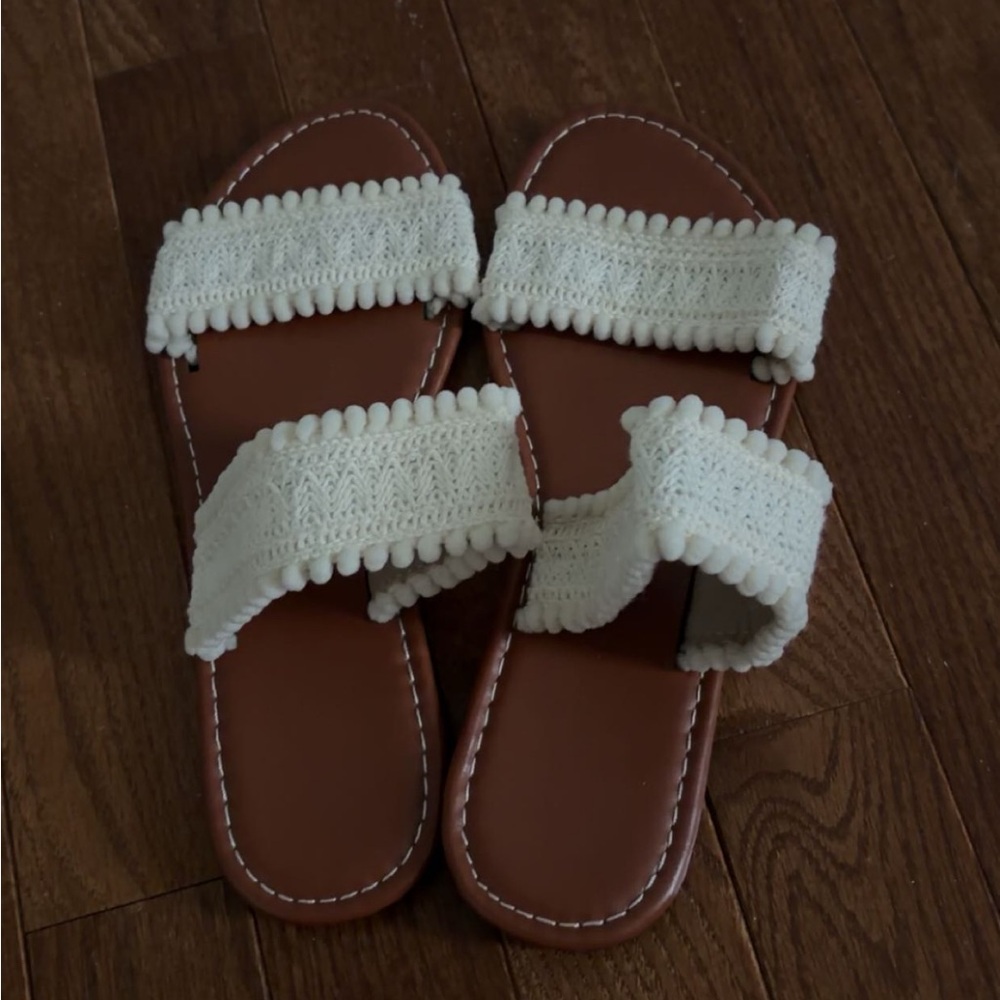 SHEIN Brown and Cream Sandals